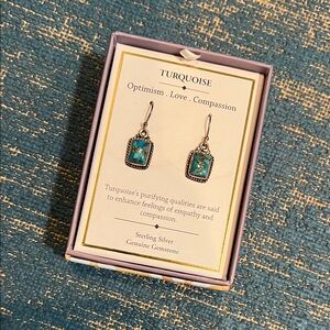 NIB Sterling Silver Turquoise Earrings